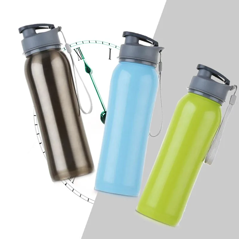حار 800 مللي Bpa خالية جدار واحد 304 الفولاذ المقاوم للصدأ الرياضة في الهواء الطلق غلاية بلدي المياه زجاجة مع الربيع غطاء المحمولة حبل حار 800 مللي Bpa خالية جدار واحد 304 الفولاذ المقاوم للصدأ الرياضة في الهواء الطلق غلاية بلدي المياه زجاجة مع الربيع غطاء المحمولة حبل