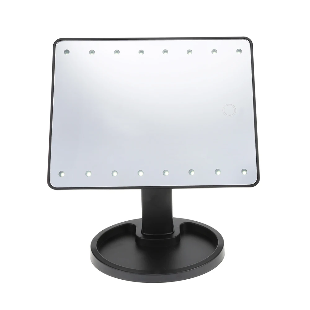 360 градусов вращение Сенсорный экран зеркало для макияжа с 16/22 СВЕТОДИОДНЫЕ фонари профессиональное косметическое зеркало Настольный макияж зеркало