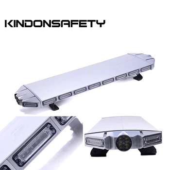 

Free shipping! 1W LED Warning Lightbar, K force strobe light bar, AMBER, 12V or 24V, 120cm/47 inch, linear LEDs, silver housing