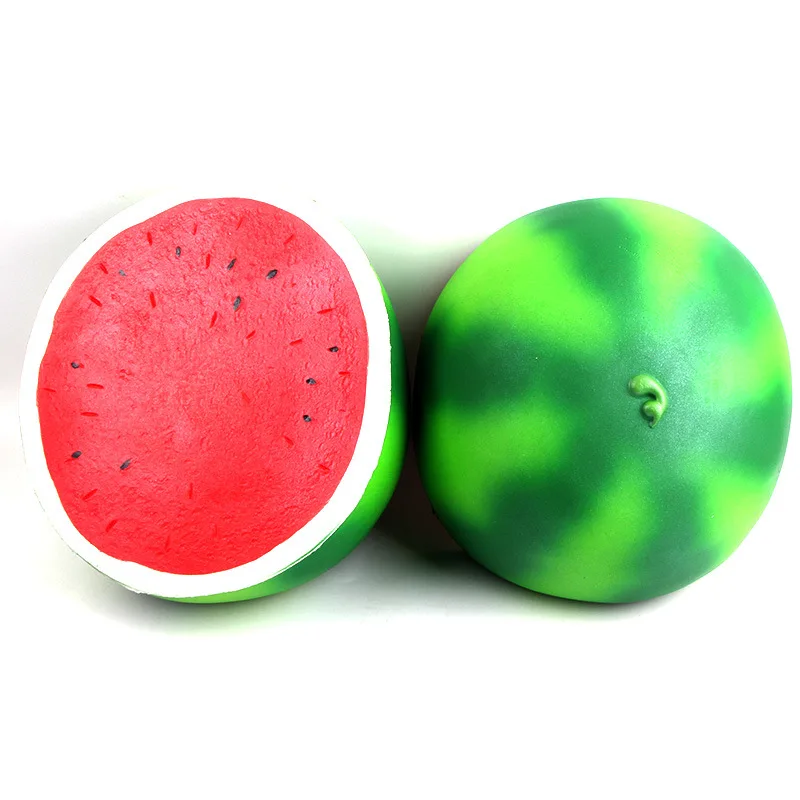 

1Pcs 25cm Big Size Squishy Jumbo Watermelon Super Squishy Slow Rising Charms Fruit Squeeze Phone strap Squish kid Juguetes