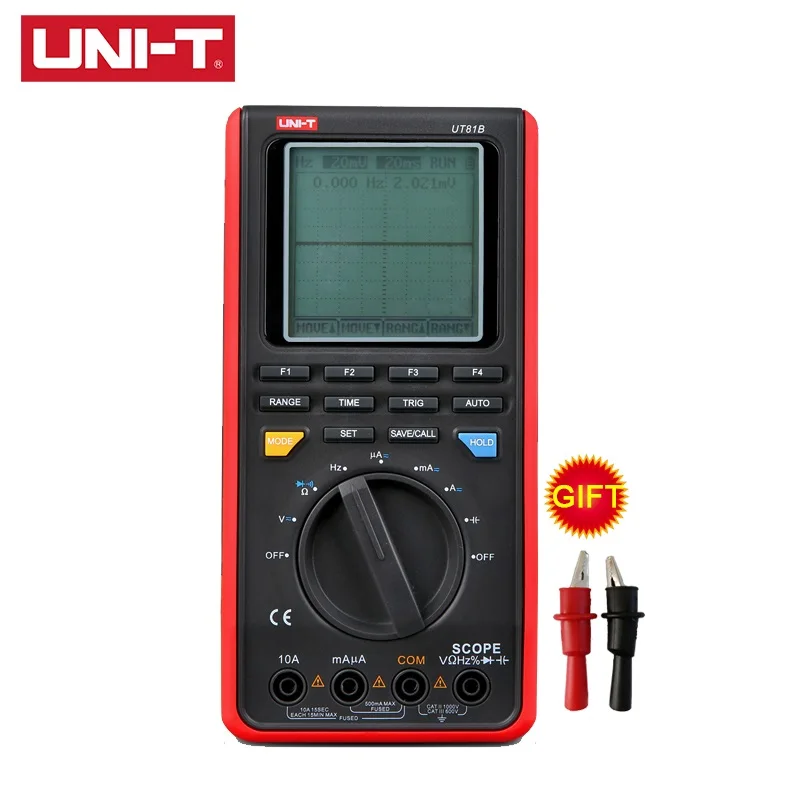 UNI-T UT81B UT81C Ручной осциллограф цифровой мультиметр в режиме реального времени Частота дискретизации AC DC Сопротивление Емкость Частотомер - Цвет: UT81B
