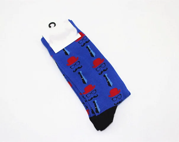 Мужские повседневные Компрессионные носки с мультяшным животным узором в виде Ленивца лисы пингвина волка кактуса Harajuku calcetines arte