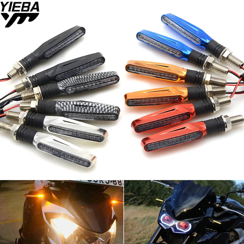 12V LED Motorcycle Turn Signal Indicators Lights/Lamp 6 Colors FOR HONDA CBR600RR F2 F3 F4 F4I CBR 600 F5 kawasaki z1000 Z800