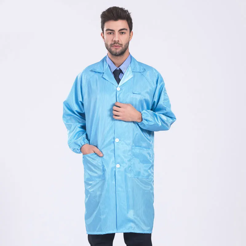 Antistatic white coat man hospital lab coat unisex Large size Lab