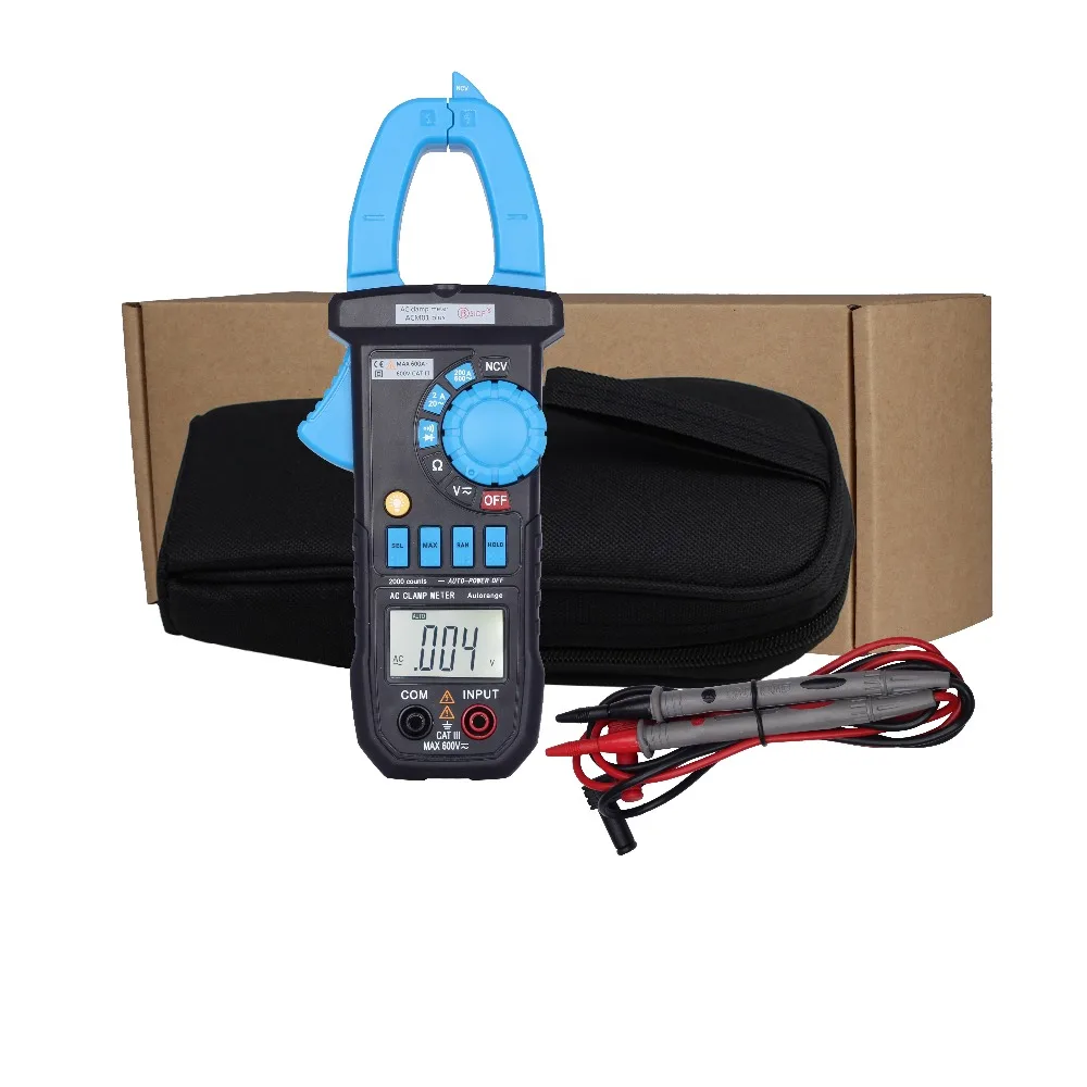 BSIDE ACM01 Plus 2000 Counts 600A Auto Range Digital Clamp Meter Non