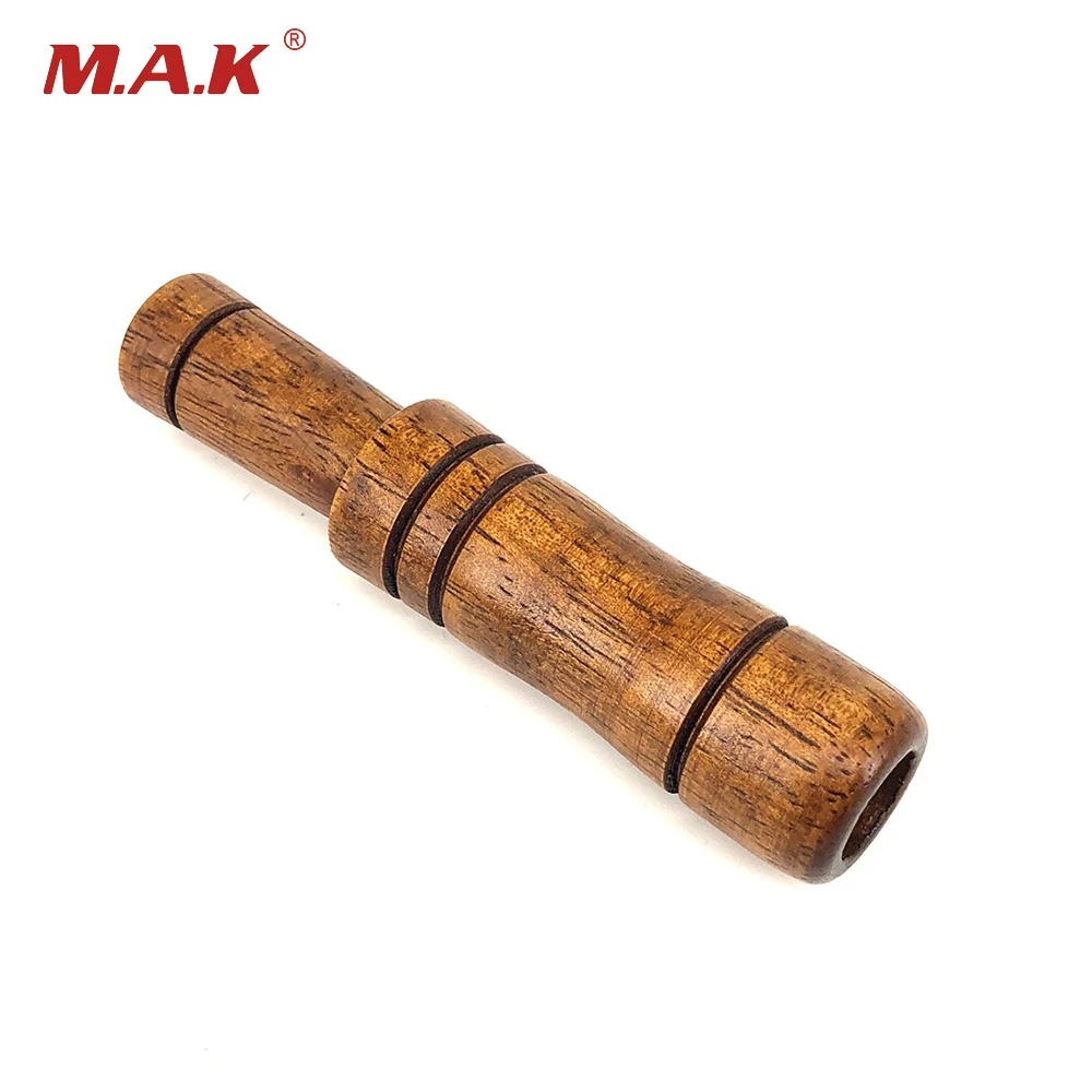 1pc 11x2 cm Hunting Sound Wooden Whistle Brown Oak Wood Blowing Duck