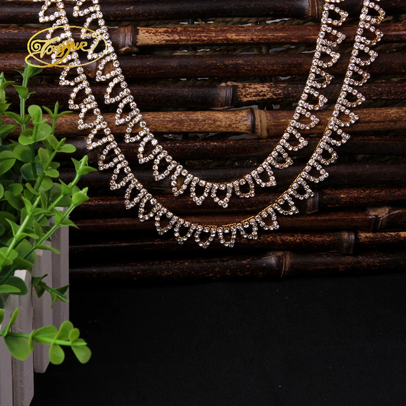 2017 New Fashion Diamond Trim Clothing Decoration1YD Party Wedding ...