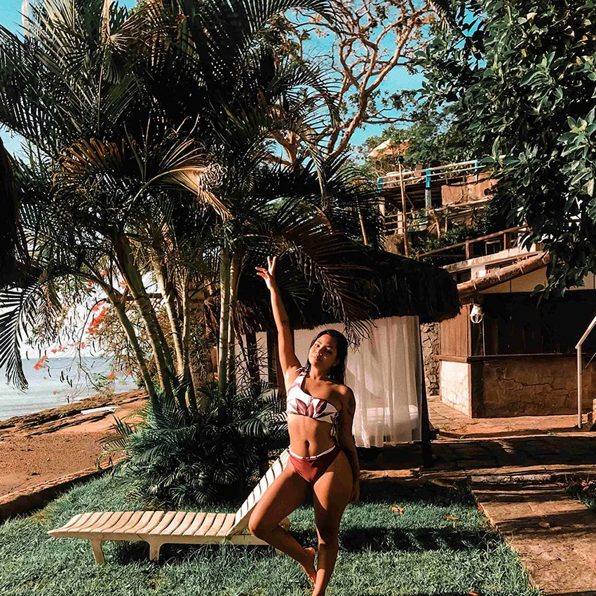 Women New One Shoulder Leaves Print Bikini Sexy Low Waisted Swimwear Swimsuit Summer Beach Bikini 2018 Biquini Maillot de bain