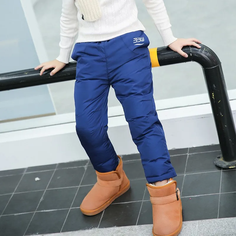 COOTELILI Cotton Girl Boy Winter Pants Cotton Padded Thick Warm Trousers Waterproof Ski Pants Baby Girls Pants Children Clothing (11)