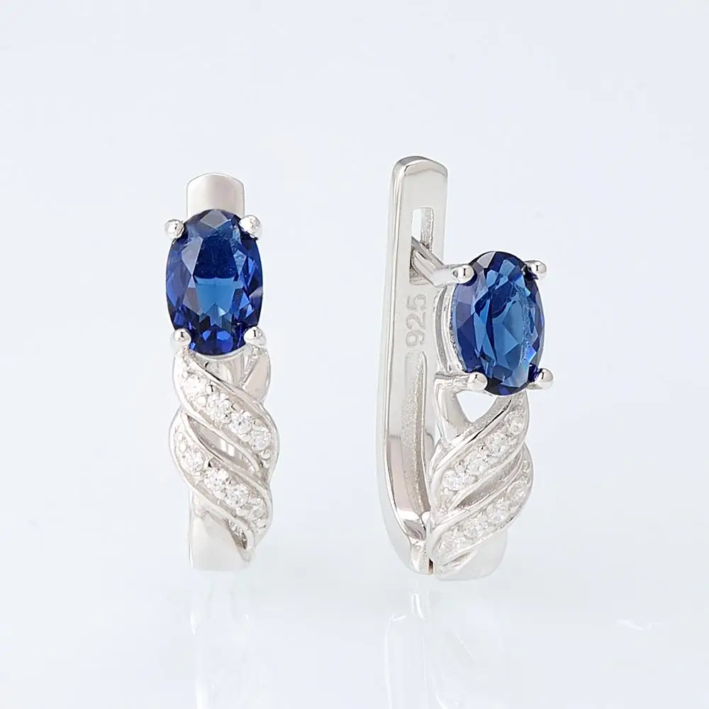 E303165BLGZSL925-SV1-Silver Earrings-
