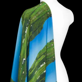 

100% mulberry silk cheongsam cloth slightly hard silk men and women apply T-shirt shirt clothing and clothing textile fabrics