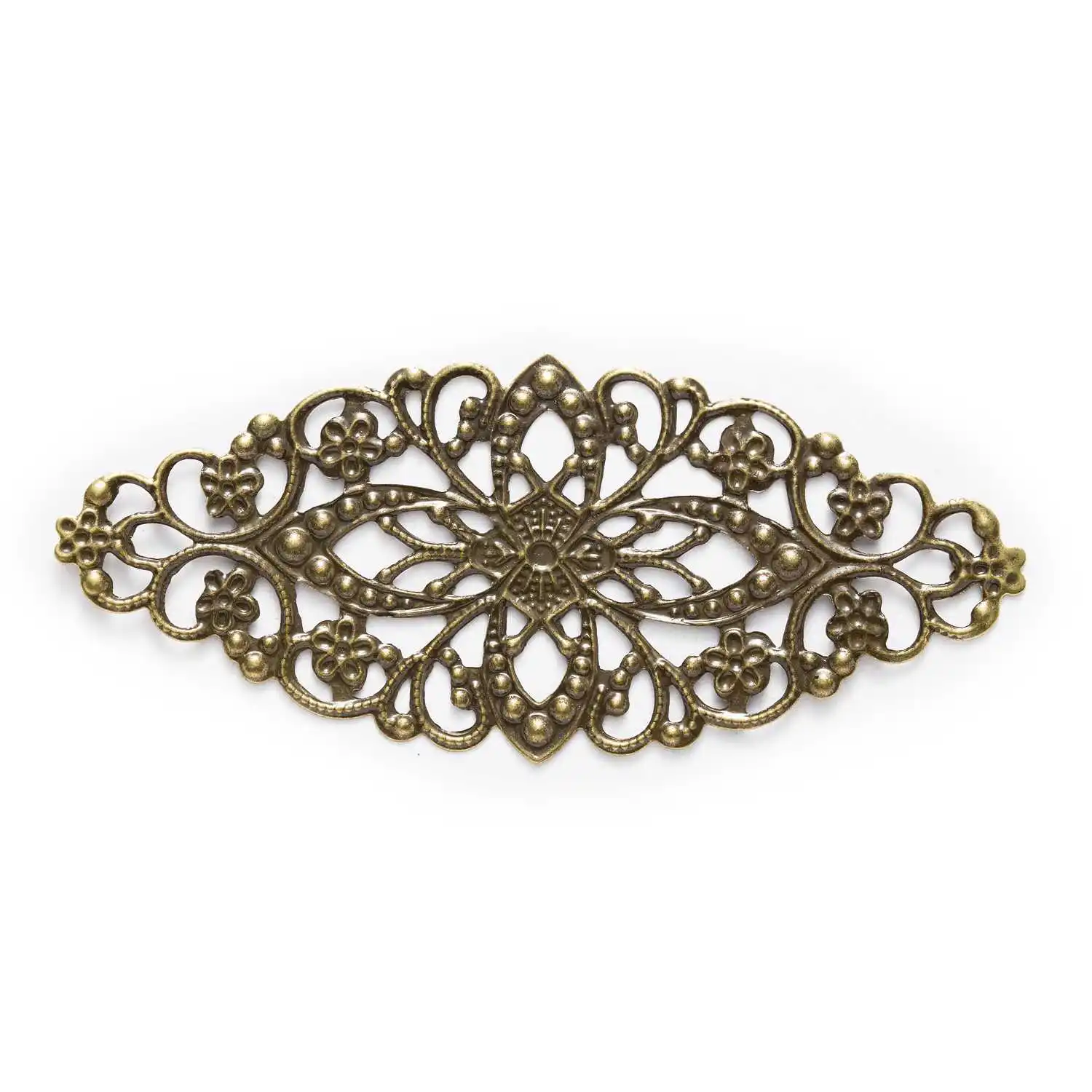10/30 Piece Bronze Tone Filigree Flower Wraps Connnector Embellishments Findings Jewelry Making