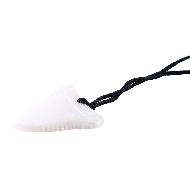 Pearl white Коричневое Силиконовое детское ожерелье со свисающими бусинами, креативные рыбьи зубы, Жевательная подвеска, ожерелье, Детские молярные игрушки, детский Прорезыватель - Цвет: Pearl white