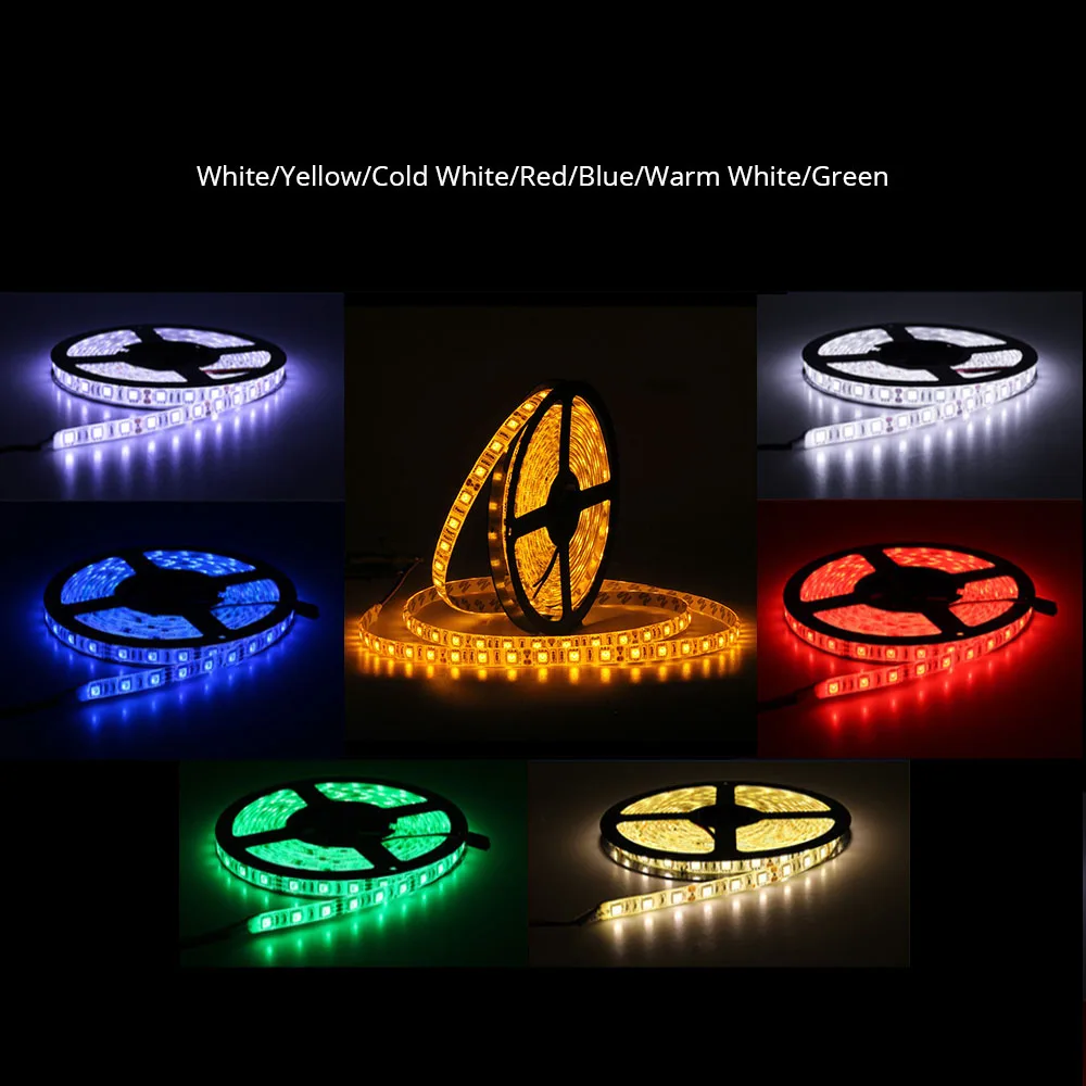 12 В в 24 светодио дный Светодиодная лента PC SMD 5050 RGB RGBW RGBWW 60 дный/s 5 м Вольт