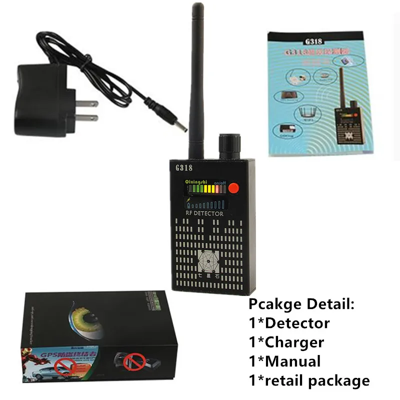 Полный спектр Pro Анти-шпион обнаружитель подслушивающих устройств Беспроводной Камера Скрытая сигнала gps RF GSM устройства Finder защита конфиденциальности безопасности G318