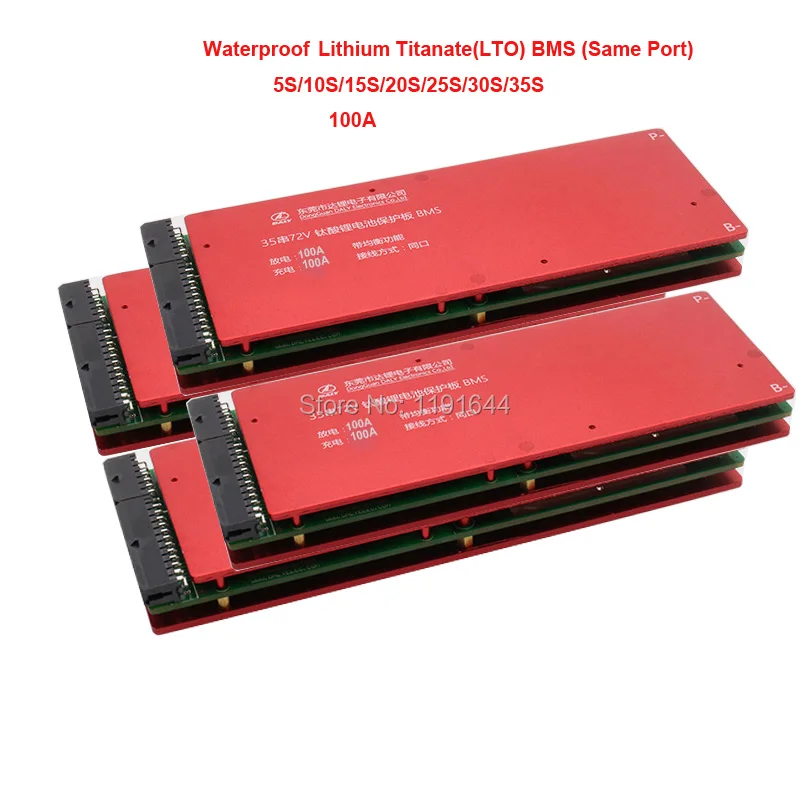 4 шт./лот 5S/10 S/15 S/20 S/25 S/30 S/35 S литиевый титанит LTO защита батареи круглая плата BMS 100A