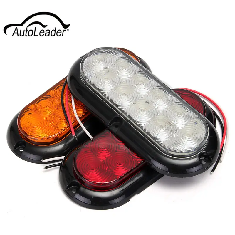 

1Pcs 12V 10LED 6" LED Trailer Truck Rear Tail Brake Stop Rear Reverse Light Indicator Reverse Lamp