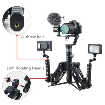 

Gimbal Arm with Spring Dual Handle Steadicam Rig 4 Axis gimbal stabilizer for Zhiyun Camera DJI Ronin S dji osmo