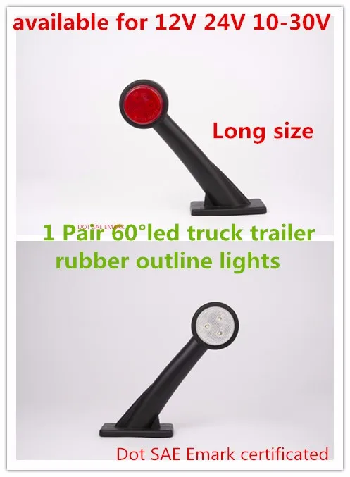 1 пара 2 ''10-30 V светодиодный резиновый стебель световые маркеры Контурные лампы индикаторные огни внешние фонари заднего хода для прицепов грузовых автомобилей - Цвет: 002 RW