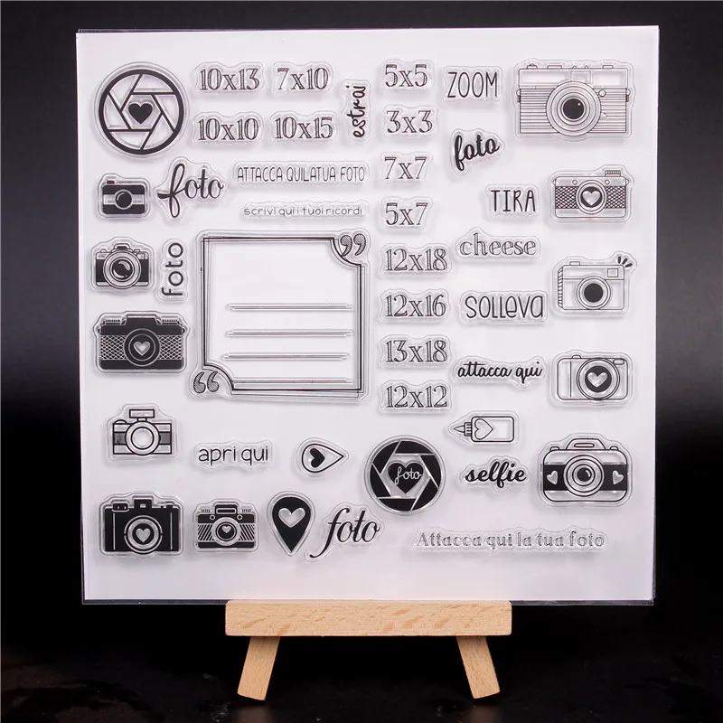 

Italian Transparent Clear Silicone Stamps for DIY Scrapbooking Card Making diy photo Roller album Decorative camera digital