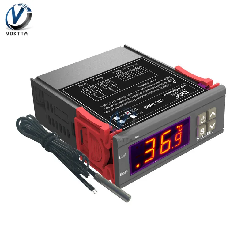 

STC-1000 AC 110V 220V 10A LED Digital Temperature Controller Thermoregulator Thermostat Incubator With Heater and Cooler -50-110