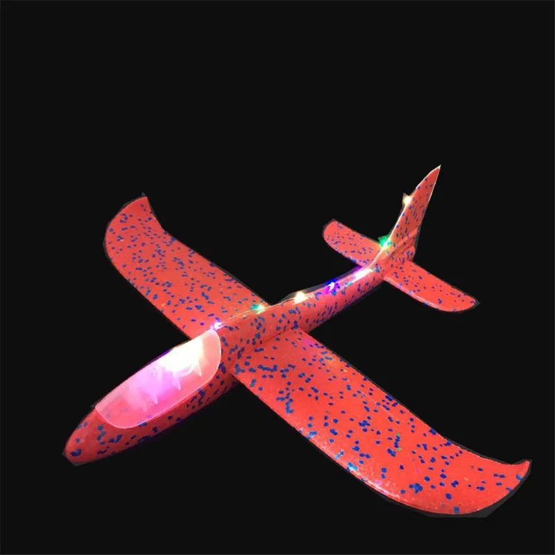 48cm Big Foam Plane Aircraft LED Hand Launch Throwing Airplane Glider Inertial Foam EPP Toy Children Plane Model Toys 18