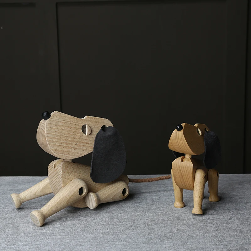 Скандинавский стиль Оскар резьба по дереву классический датский собака кукольный домашний декор Креативные украшения подарки игрушки для собак
