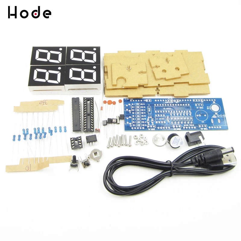 

DIY Kits AT89C2051 Electronic Clock Digital Tube LED Display Suite Electronic Module Parts and Components