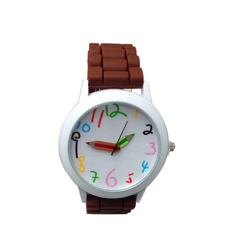 Бренд TIke Toker модный силиконовый карандаш наручные женские часы повседневные цветные часы Candy Relogio Feminino