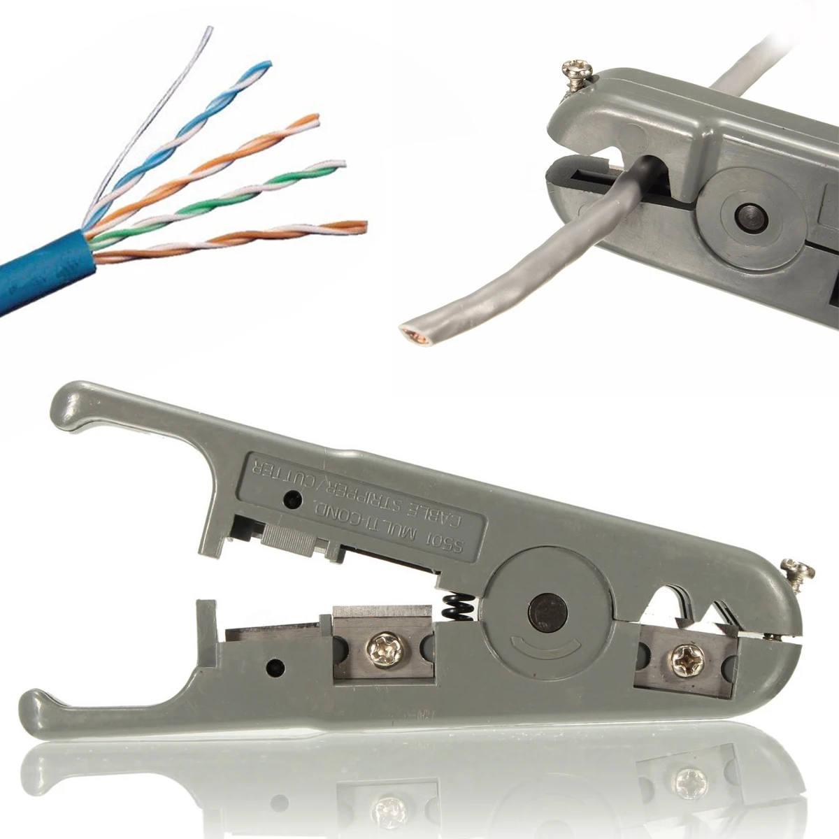 1pc Cable Stripper Cutter Plier RJ45 RJ11 CAT6 CAT5 Punch Down Network LAN UTP Wire Cutting Stripping Clamp Pliers For Hand Tool