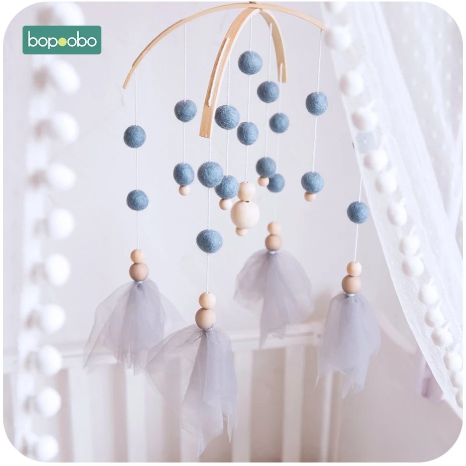 Contas de Madeira do Bebê Sinos de Vento Brinquedos do Bebê para Crianças Chocalhos Móvel Sino Sala Hanging Decor Tenda Decoração Fotografia Adereços Presentes Bed 9 Móbiles e chocalhos para bebês