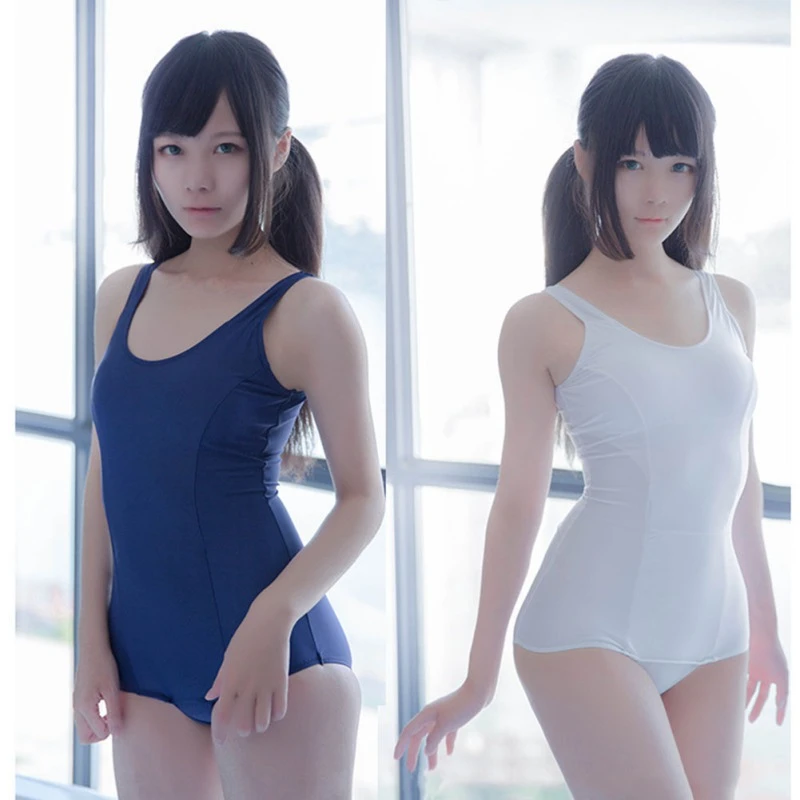 女性のワンピースノースリーブ和風女子高生水着レオタードボディスーツ水着コスプレ衣装ビキニ水着 Body Suits Aliexpress