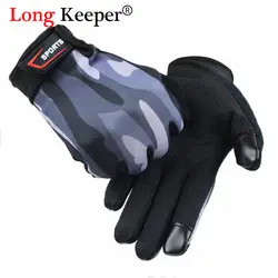 Мужские перчатки с полными пальцами, перчатки с сенсорным экраном, весна-лето, противоскользящие перчатки для вождения, велоспорта