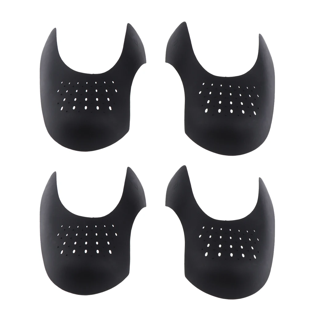 

2 Pairs Mens Womens Black Durable Soft Sneaker Shields Toe Box Protector Against Shoe Creases Creasing