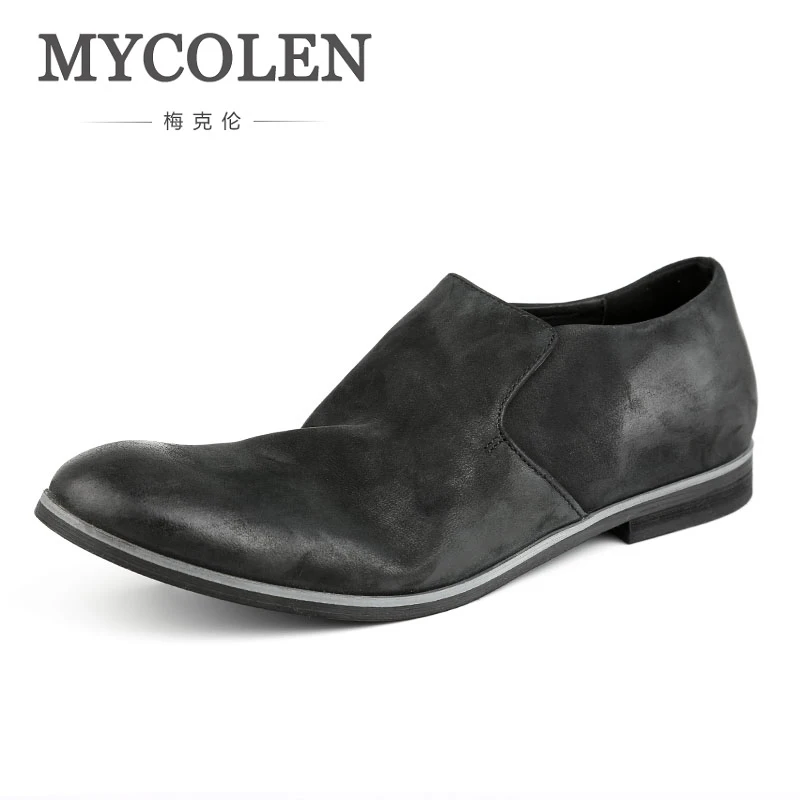 

MYCOLEN Designer Men Loafer Shoes Handmade Fashion Slip On Round Toe Men Casual Shoes For Man Party Shoes Sepatu Casual Pria