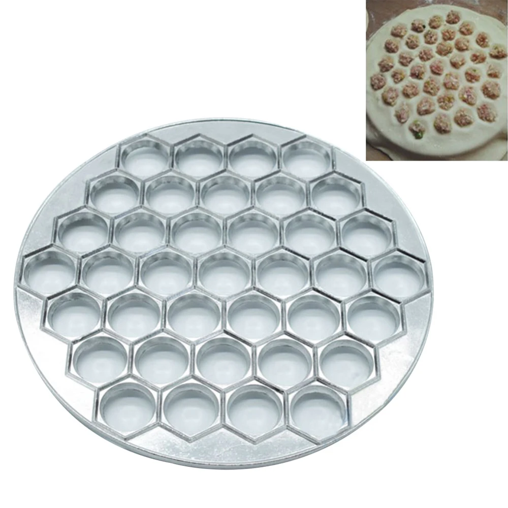 37 Holes Aluminum Alloy Dumplings Mold Kitchen Dough Press DIY Mold Food-Grade Kitchen Cooking Pastry Dumpling Making Tools