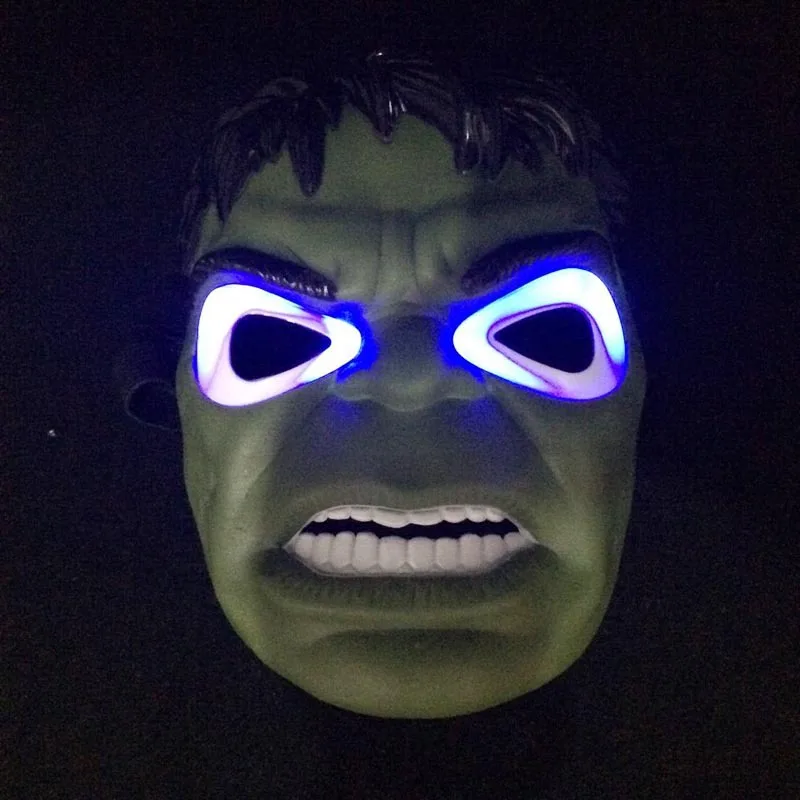 

LED Glowing Superhero Children Mask Hulk Party Cartoon Movie Mask For Children's Day Cosplay