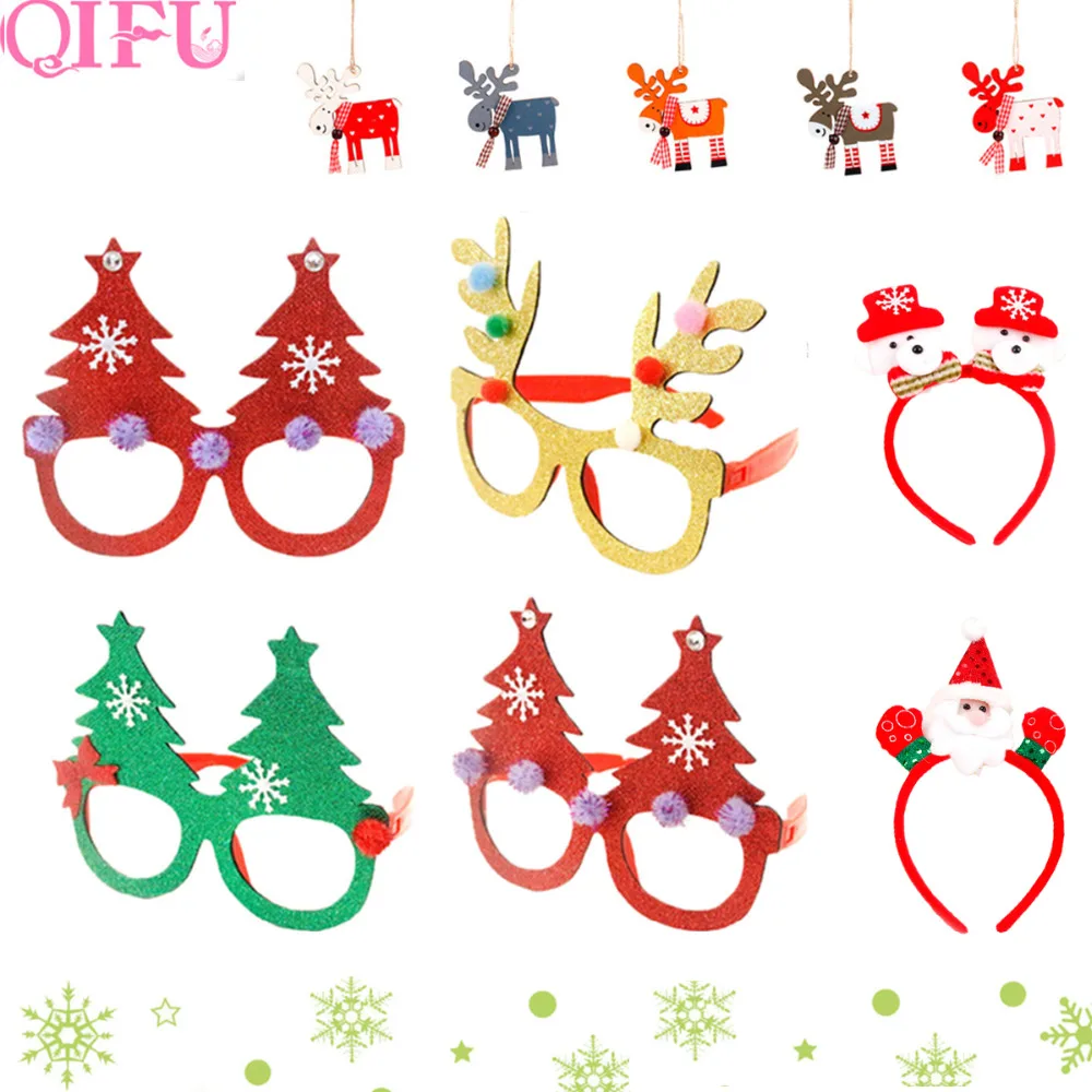 Christmas Items 2019 QIFU Merry Christmas Ornaments Christmas items Party Glasses Frame Christmas Items 2019 QIFU Merry Christmas Ornaments Christmas items Party Glasses Frame