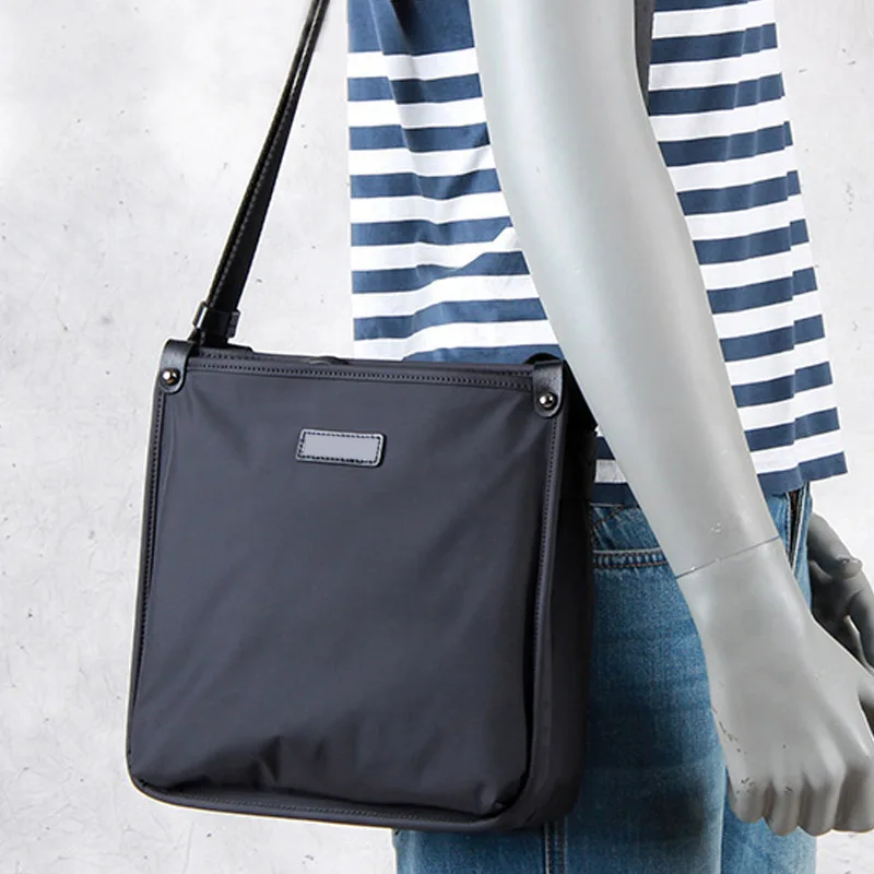 

Men Messenger Bag Bolsos Mujer Office Working Bag Briefcase Portafolio Waterproof Nylon Black Cell Phone Pocket Crossbody Bags