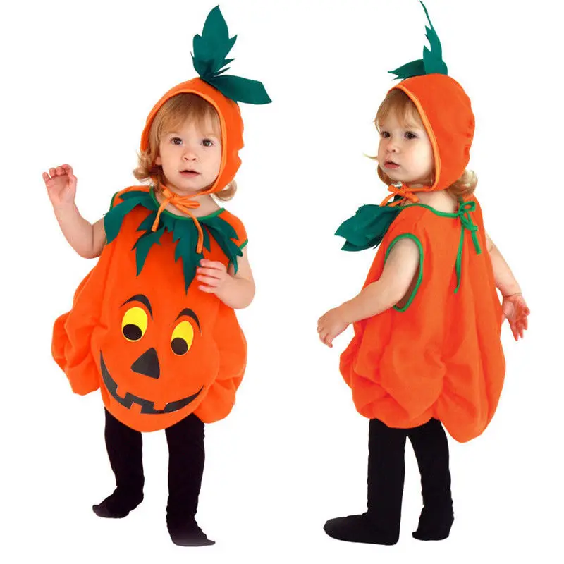 Hot Sale Halloween Decoration Clothes Costumes Pumpkin Halloween Children Outfit Clothes For