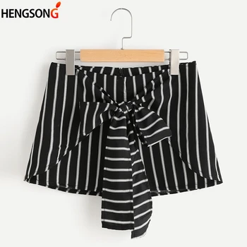 

Striped Bowknot Shorts Feminino 2018 Newest Women Hot Stylish Shorts Sexy Summer Casual Soft Mini Shorts High Waist
