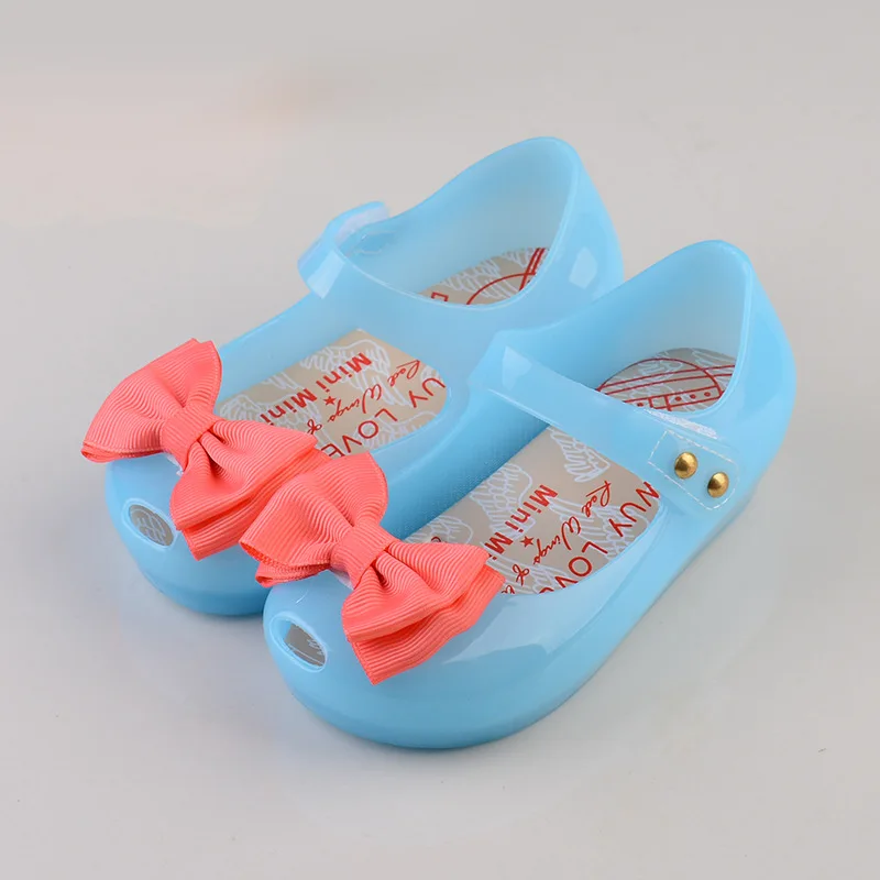 leather girl in boots MERI AMMI Kid LED colorful sandals mini shoe PVC soft outsole children girls boys bow shoes Factory Sales bata children's sandals Children's Shoes