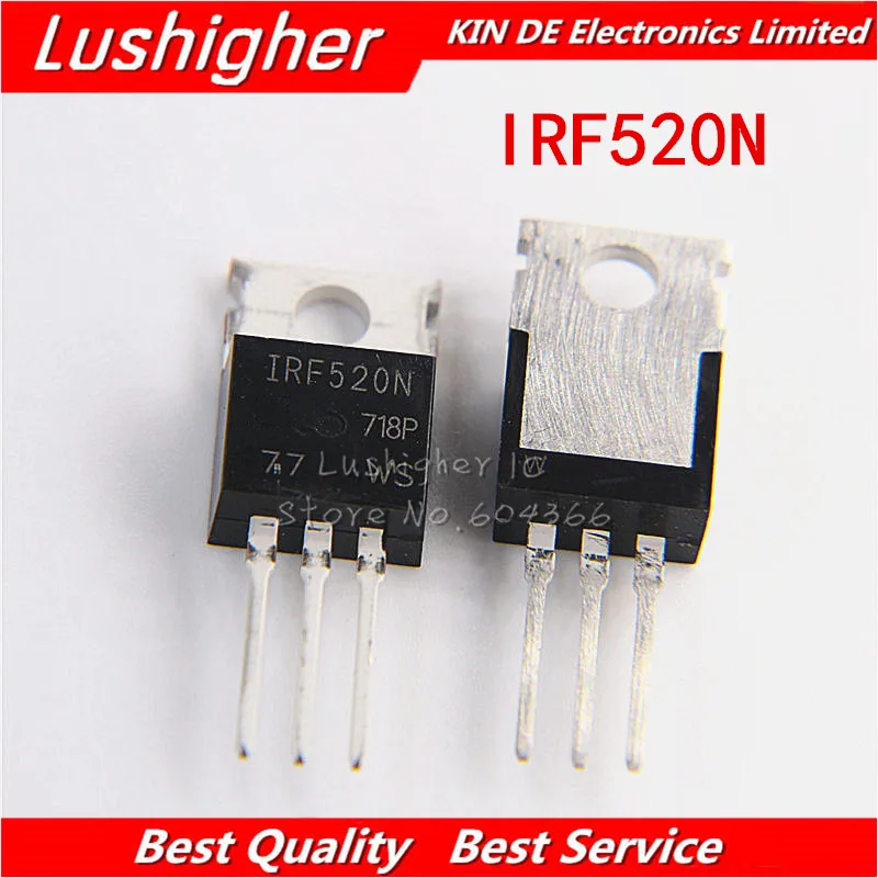 10 шт. IRF520 TO220 IRF520N 220 IRF520NPBF новый оригинальный|shipping free| |