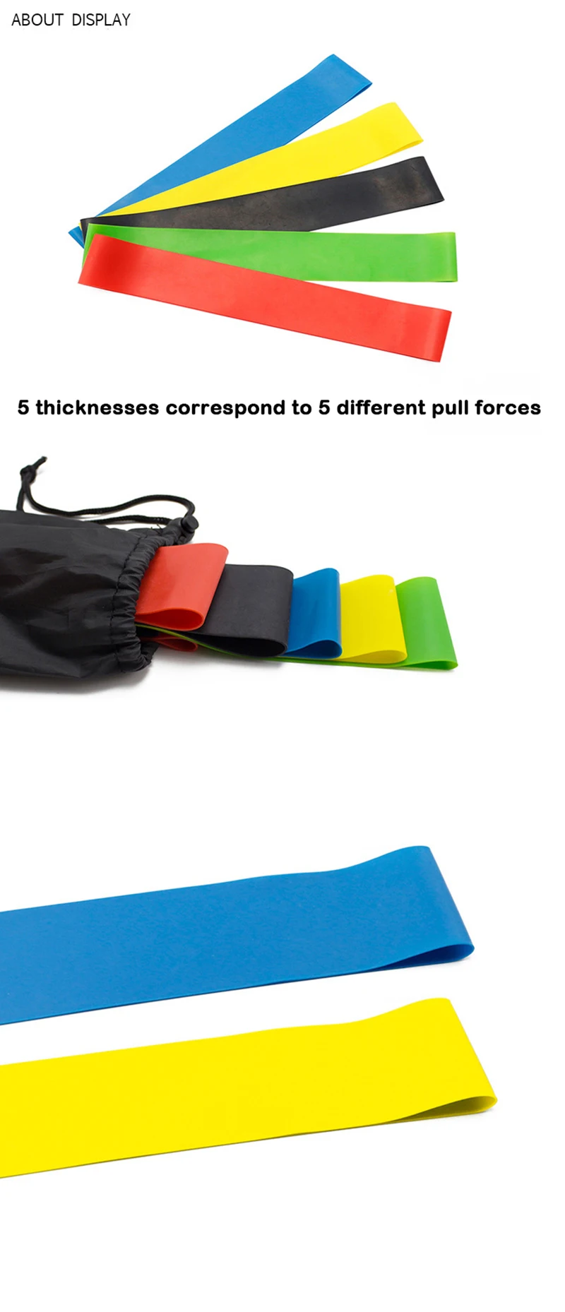 Tension Exercise Resistance Band Yoga Belts Ring Accessory Sport Training Workout Elastic Band Pilates Fitness Magic Circle (7)