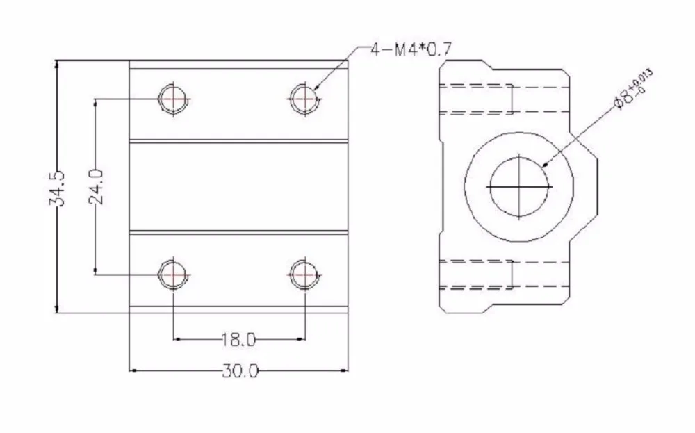 Pack of 4 HICTOP Linear Motion Ball Bearing CNC SCS8UU Slide Unit Bushing Linear Roller Bearing Slide Block