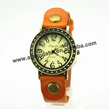 100 шт./лот топ Классические кожаные часы 4 цвета Топ обтягивающее платье часы пара кожаные часы