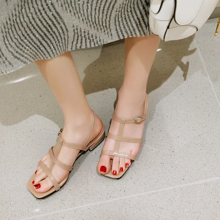 

Big Size 9 10 11-19 wedges shoes for women sandals women shoes woman ladies summer Buckle flat flat solid color