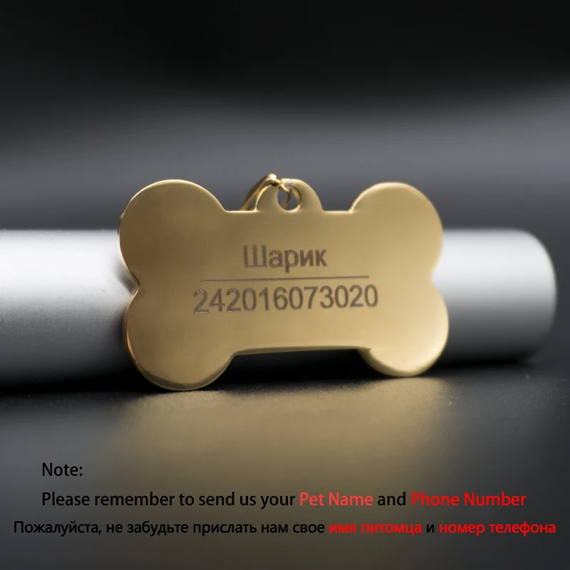 Customized Dog ID Tags Metal Name Tags For Puppies Cat Anti-Lost Pet Nameplate For Dogs Pitbull Cats Engraving fee included 