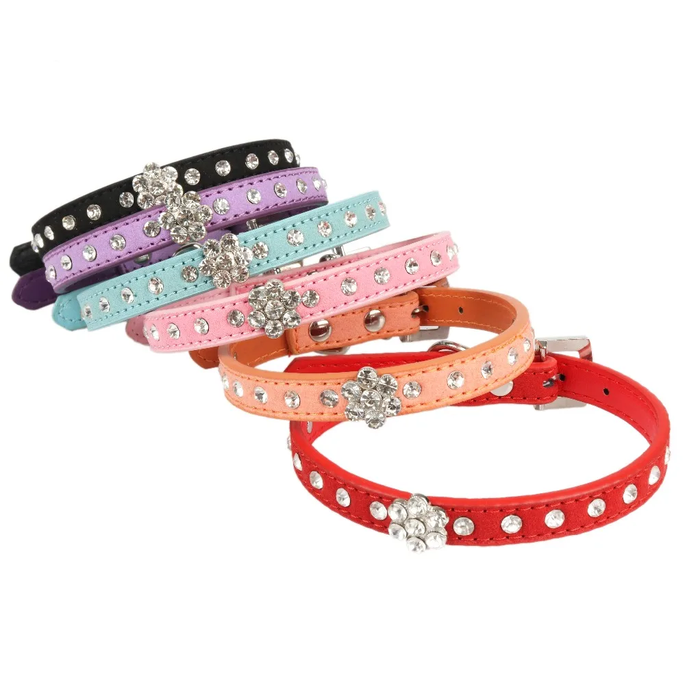 PipiFren Small Dogs Collars Puppy Shop Chihuahua Rhinestone Pet