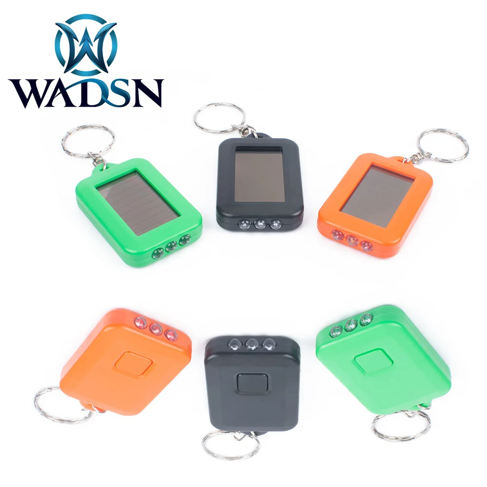 

WADSN Mini EDC Key chain solar energy LED light Camping & Hiking Lamp Solar charging led Flashlight W003 Outdoor illuminate Tool